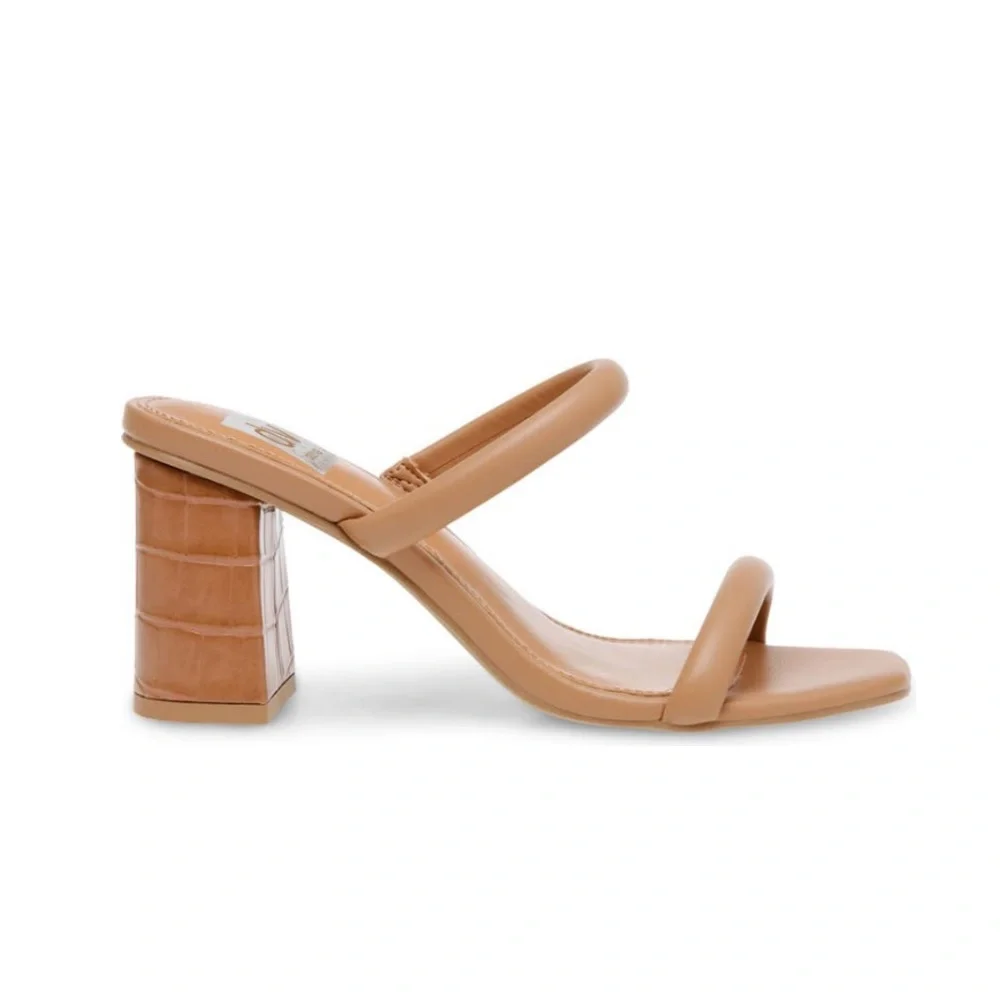 DOLCE VITA ❤️‍🔥 HALSTY BLOCK HEEL MULE IN CARAMEL SIZE 7.5 - Picture 8 of 9